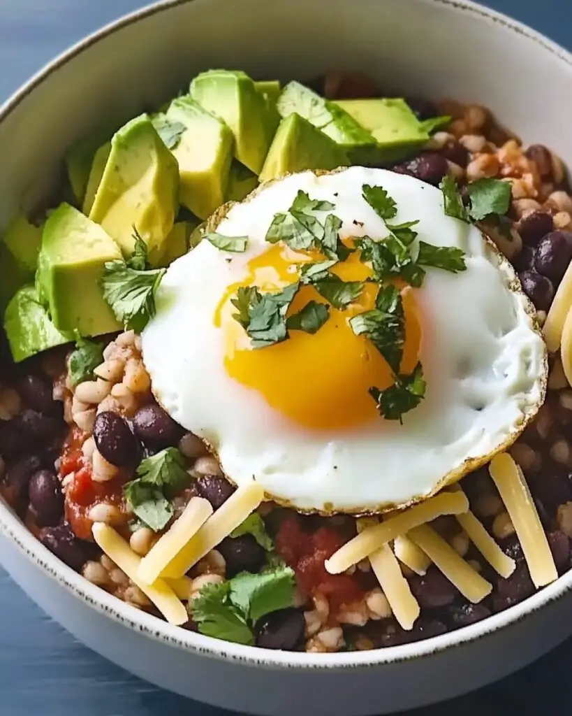Breakfast Beans with Microwave-Poached Egg
