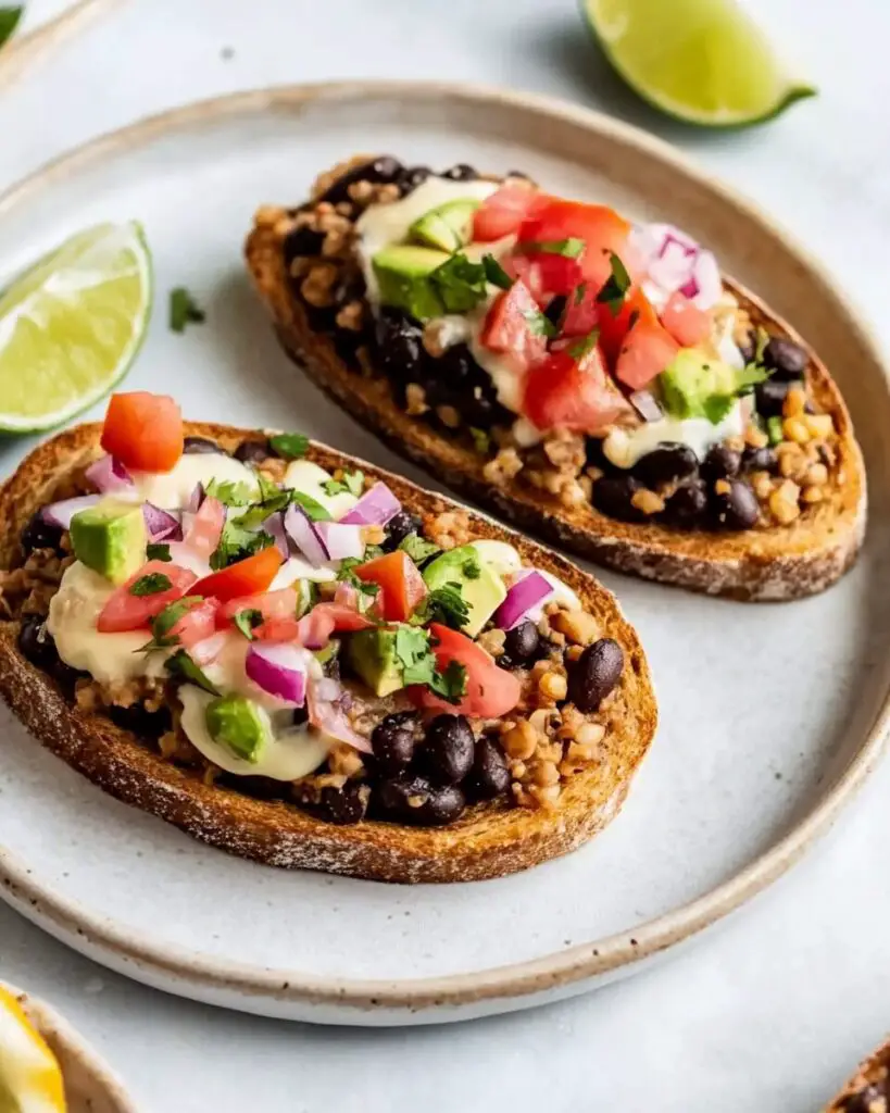Black Bean Toasts