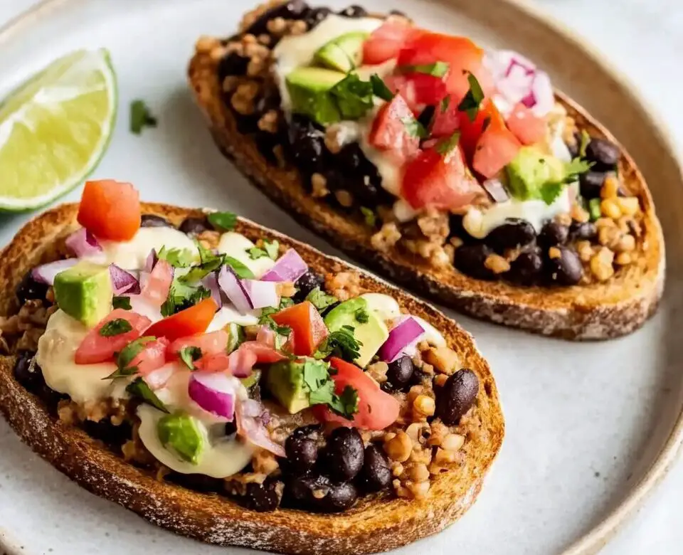 Black Bean Toasts
