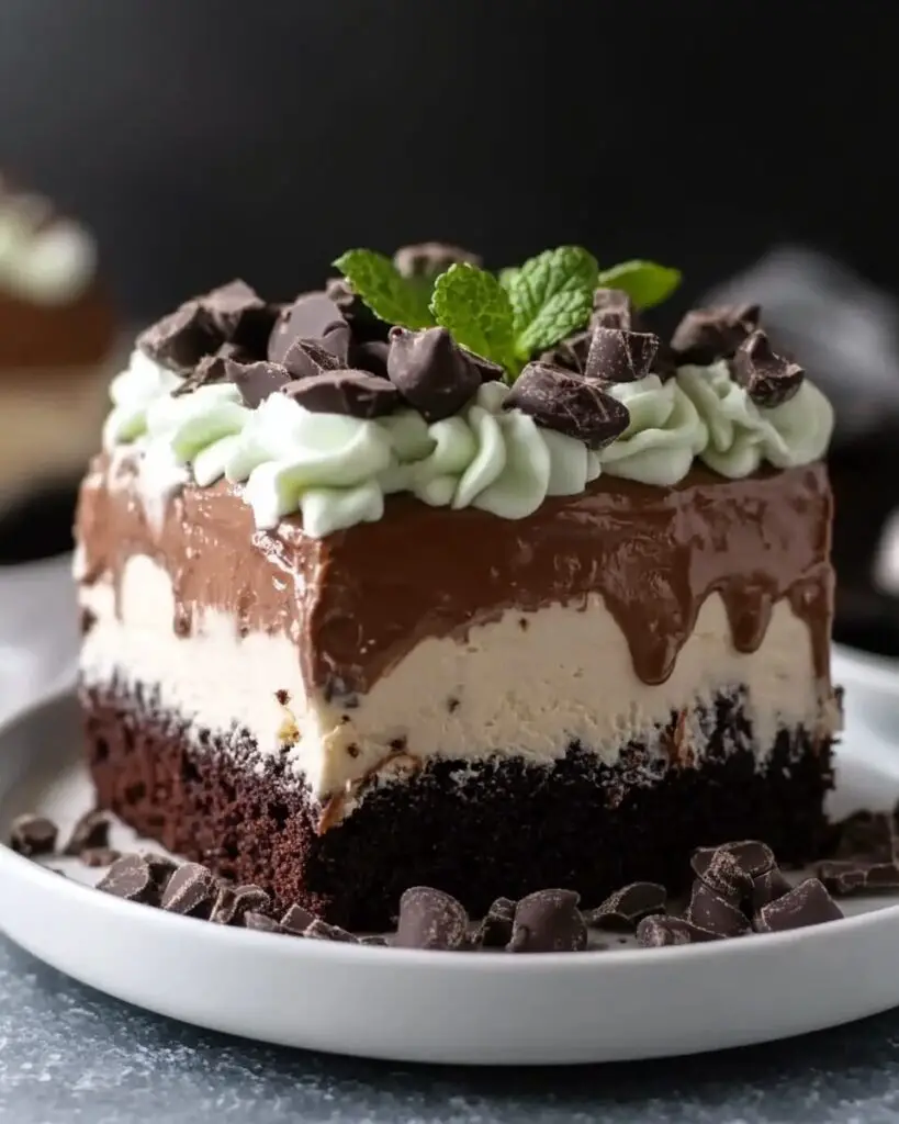 Grasshopper Poke Cake