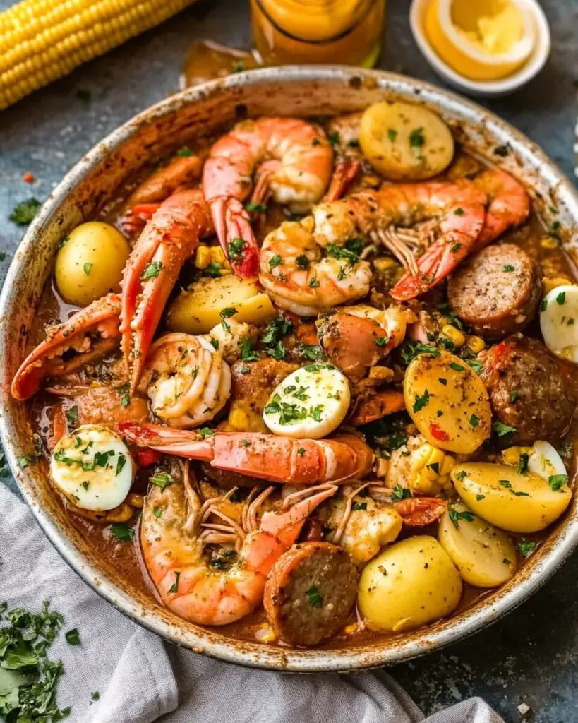 Cajun Seafood Boil with Garlic Butter Sauce