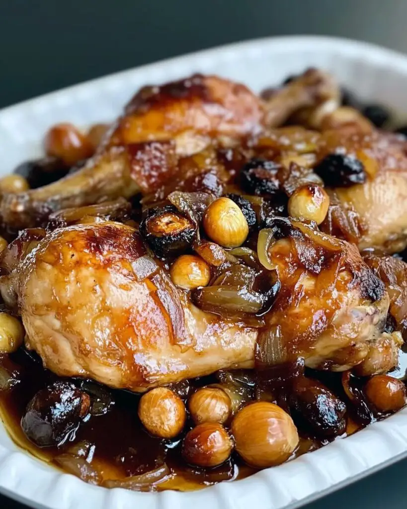 Caramelized Onion, Honey, and Chestnut Chicken