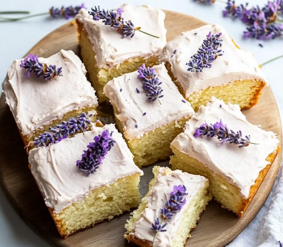 Honey Lavender Sheet Cake