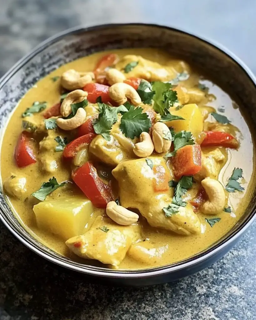 Slow Cooker Coconut Curry Cashew Chicken