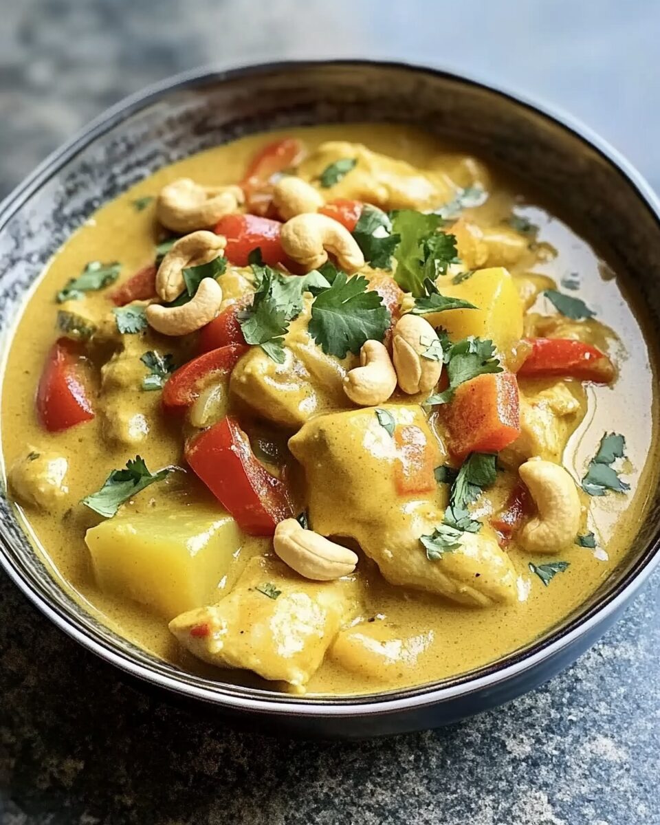 Slow Cooker Coconut Curry Cashew Chicken
