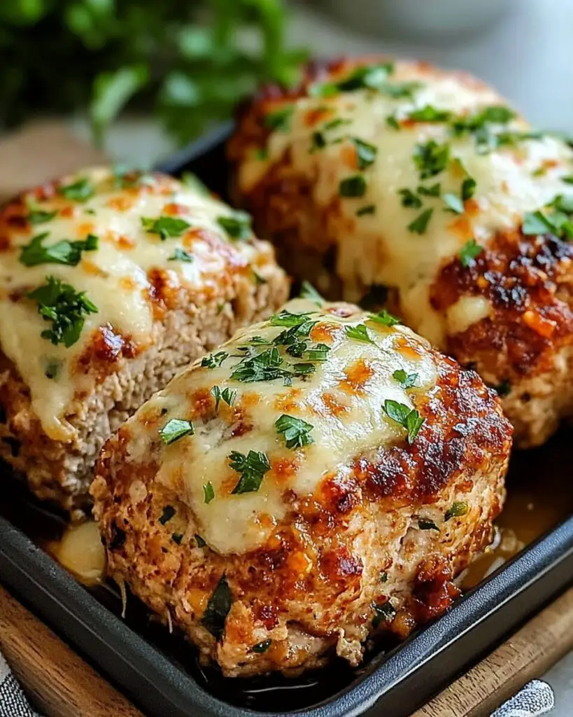 Garlic Parmesan Chicken Meatloaves