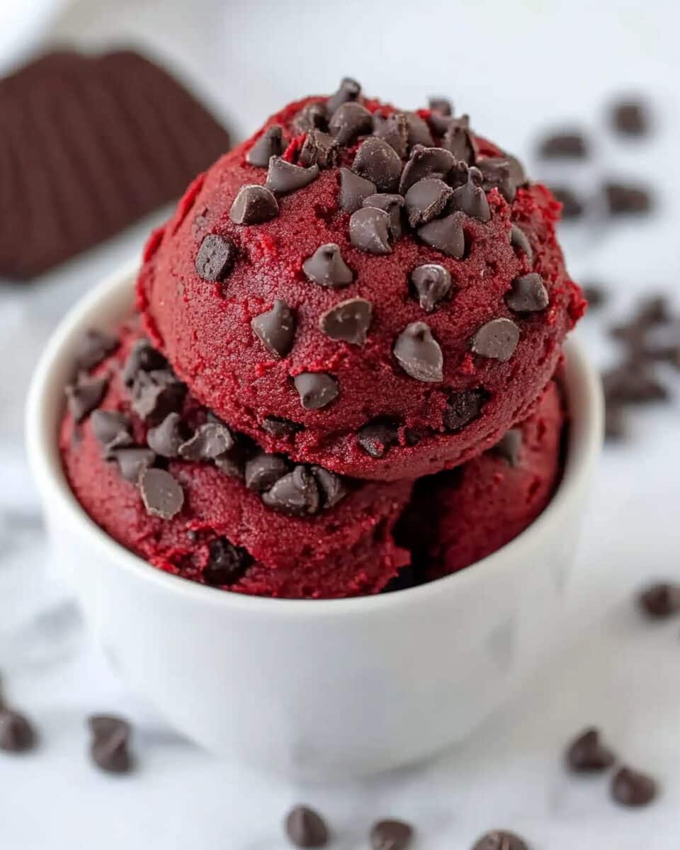 Edible Red Velvet Cookie Dough