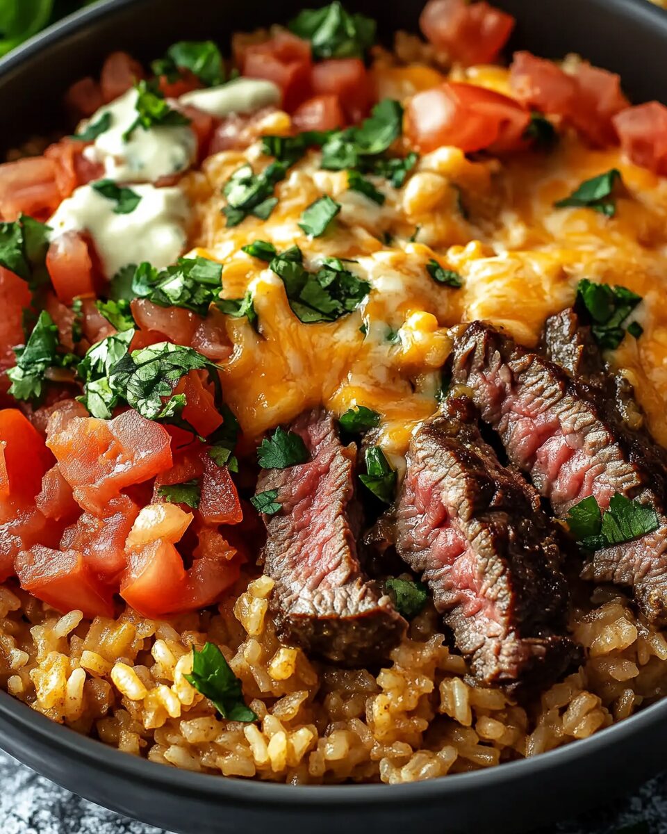 Steak Queso Rice