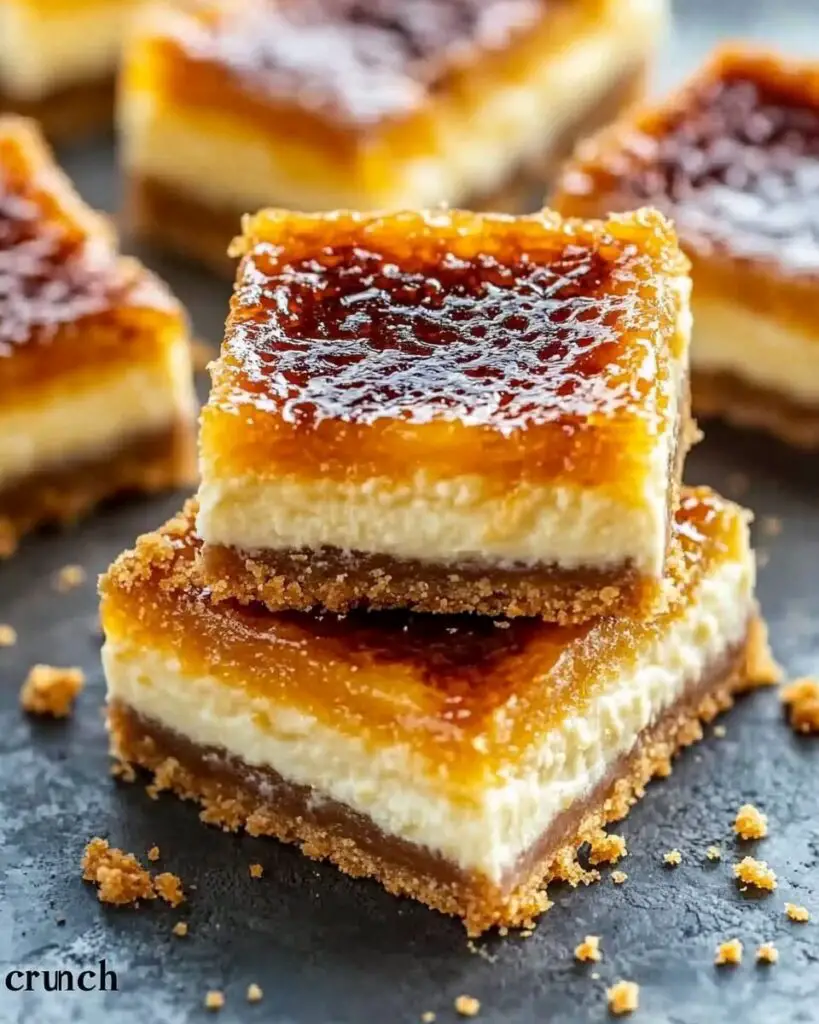 Crème Brûlée Cheesecake Bars with a Crunch