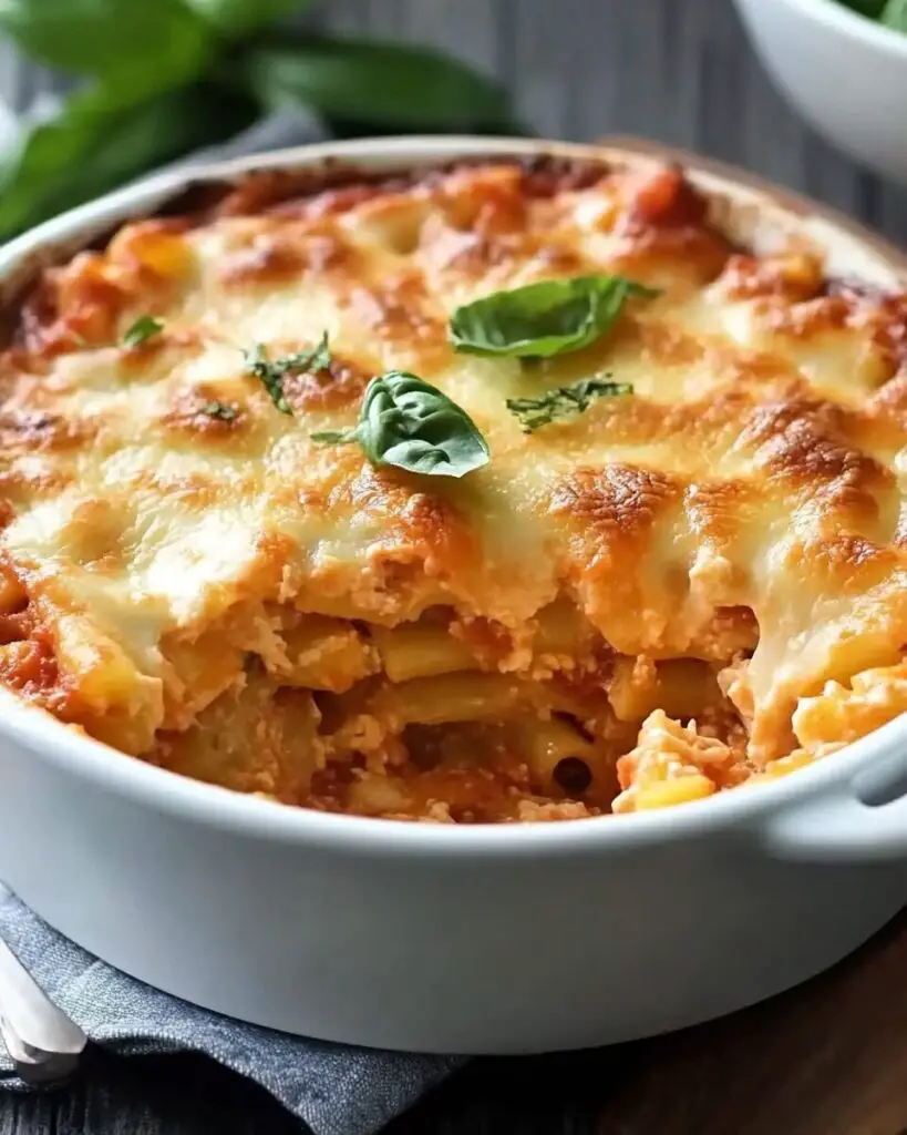 Baked Ziti without Ricotta