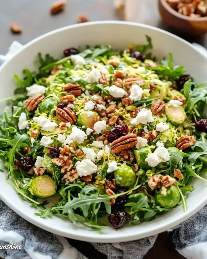 Shredded Brussels Sprouts & Arugula Salad