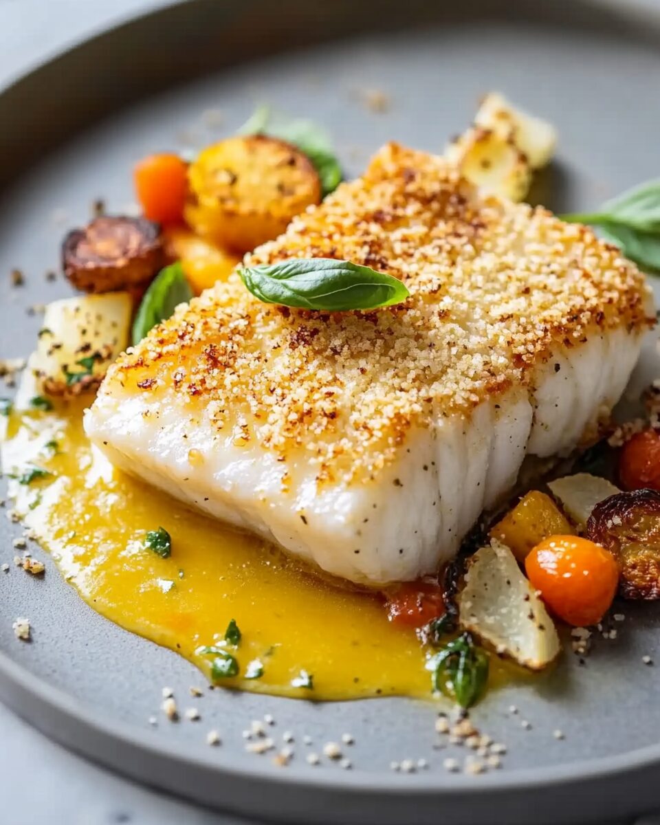 Parmesan-Crusted Sea Bass