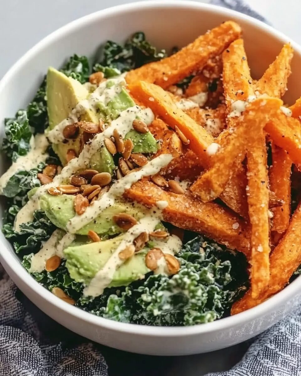 Avocado Kale Caesar Salad