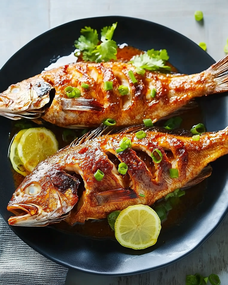 Roasted Ginger and Miso Baby Snapper