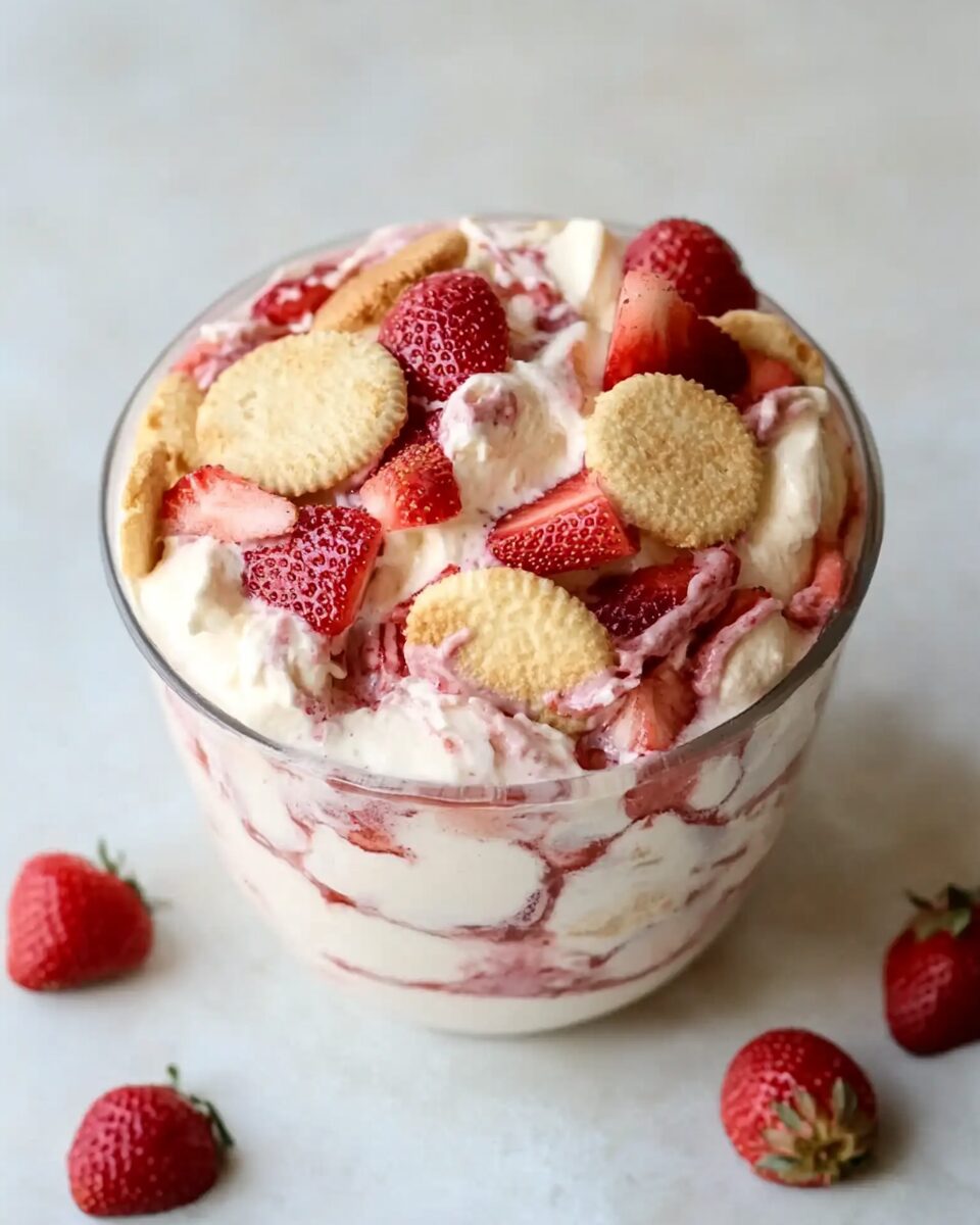 Strawberry Shortcake Pudding