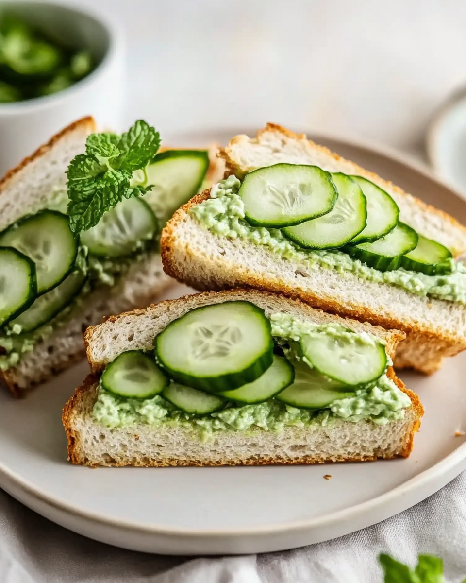 Matcha Cucumber Tea Sandwich