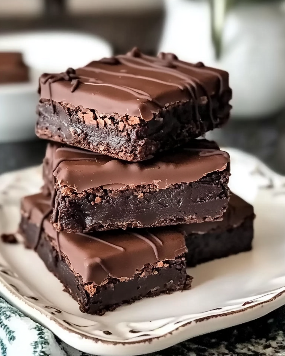 5-Ingredient No-Bake Chocolate Covered Brownies