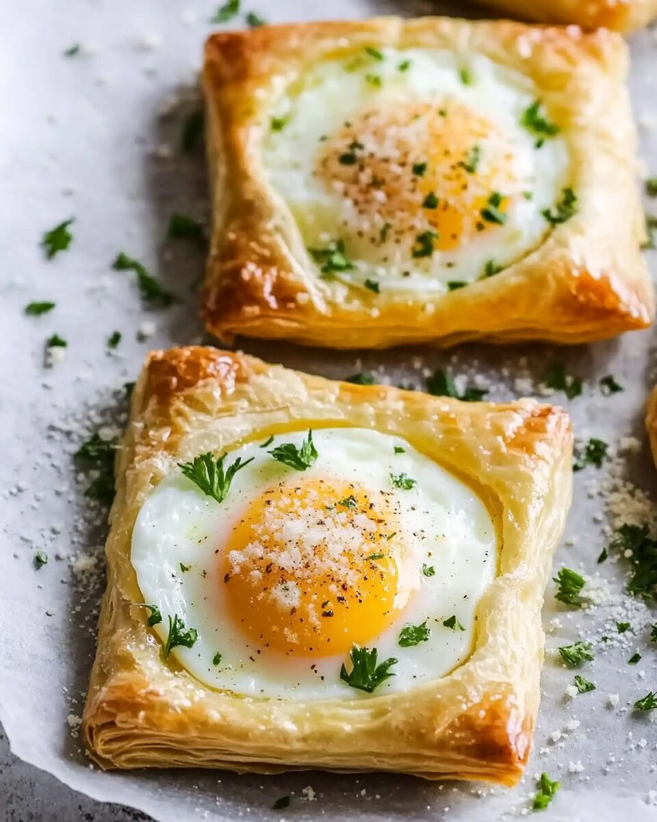 Easy Puff Pastry Baked Eggs