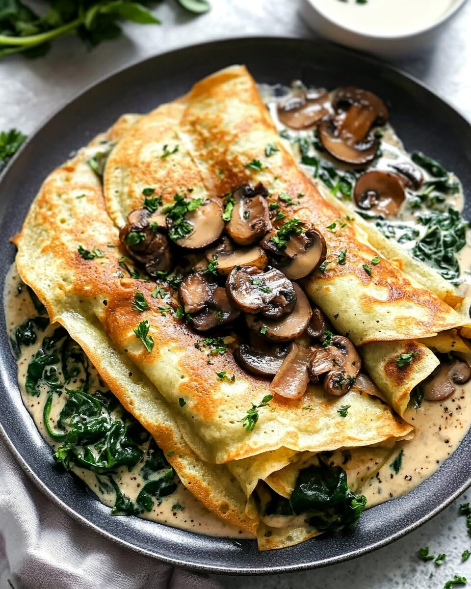 Mushroom Crepes