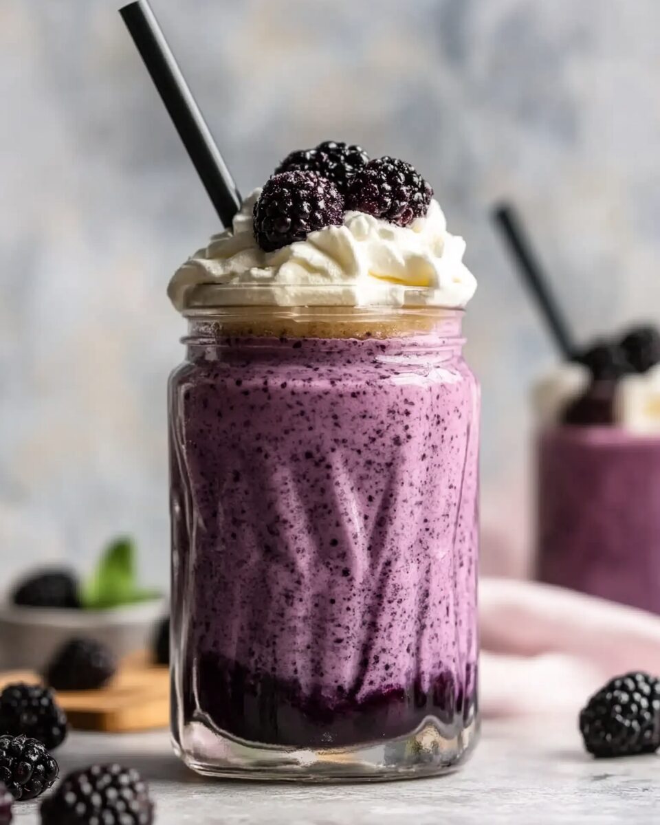 5-minute Blackberry Milkshake