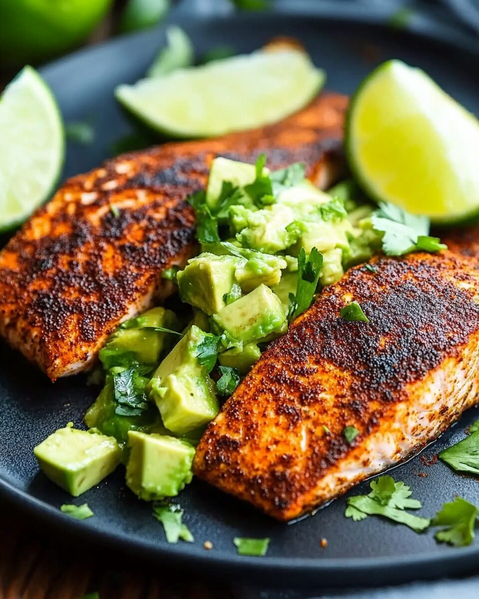 Blackened Salmon with Avocado Salsa