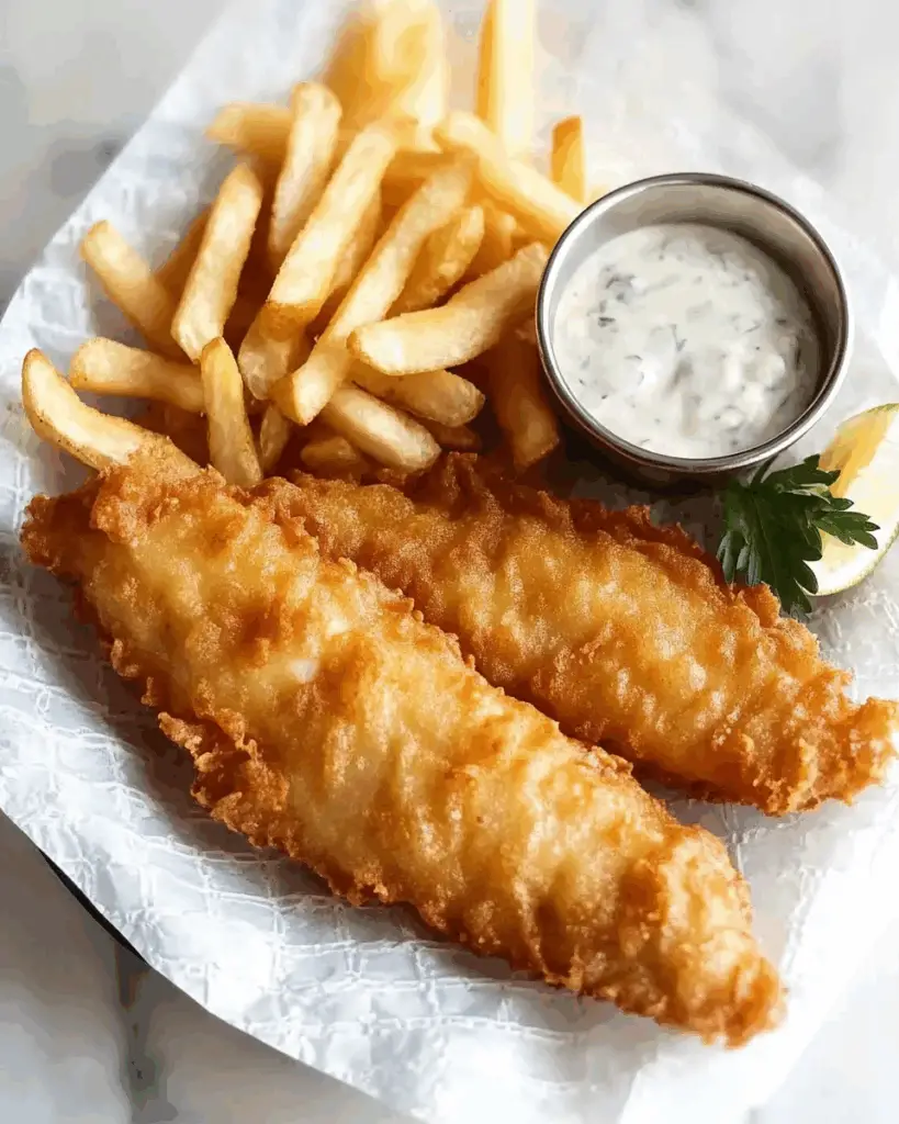 Crispy Battered Fish and Chips