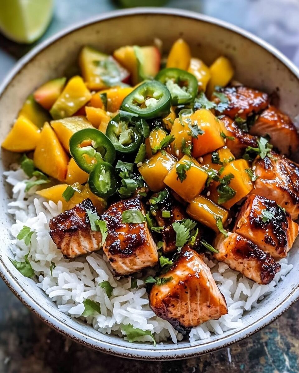 Crispy Honey Ginger Salmon Bowl