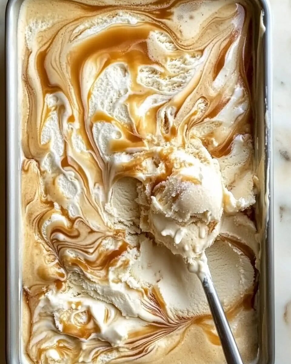 No-Churn Salted Caramel Ice Cream