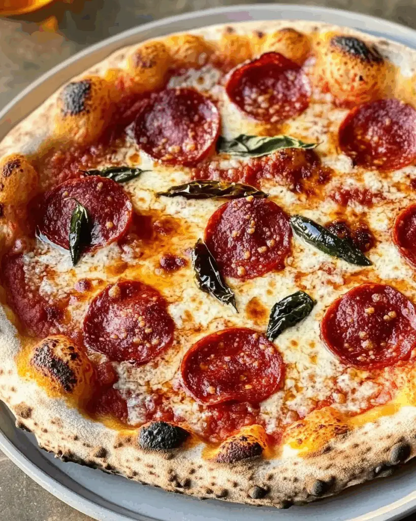 Soppressata Pizza with Calabrian Chilies and Hot Honey