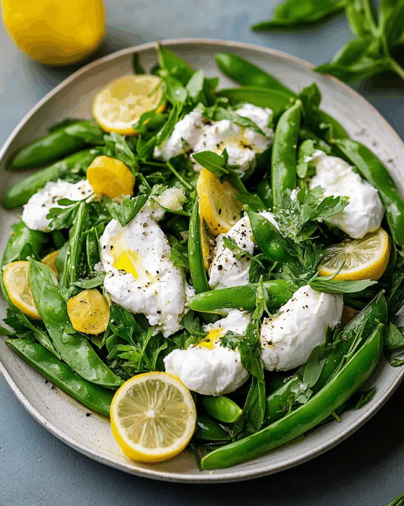 Sugar Snap Pea and Burrata Salad