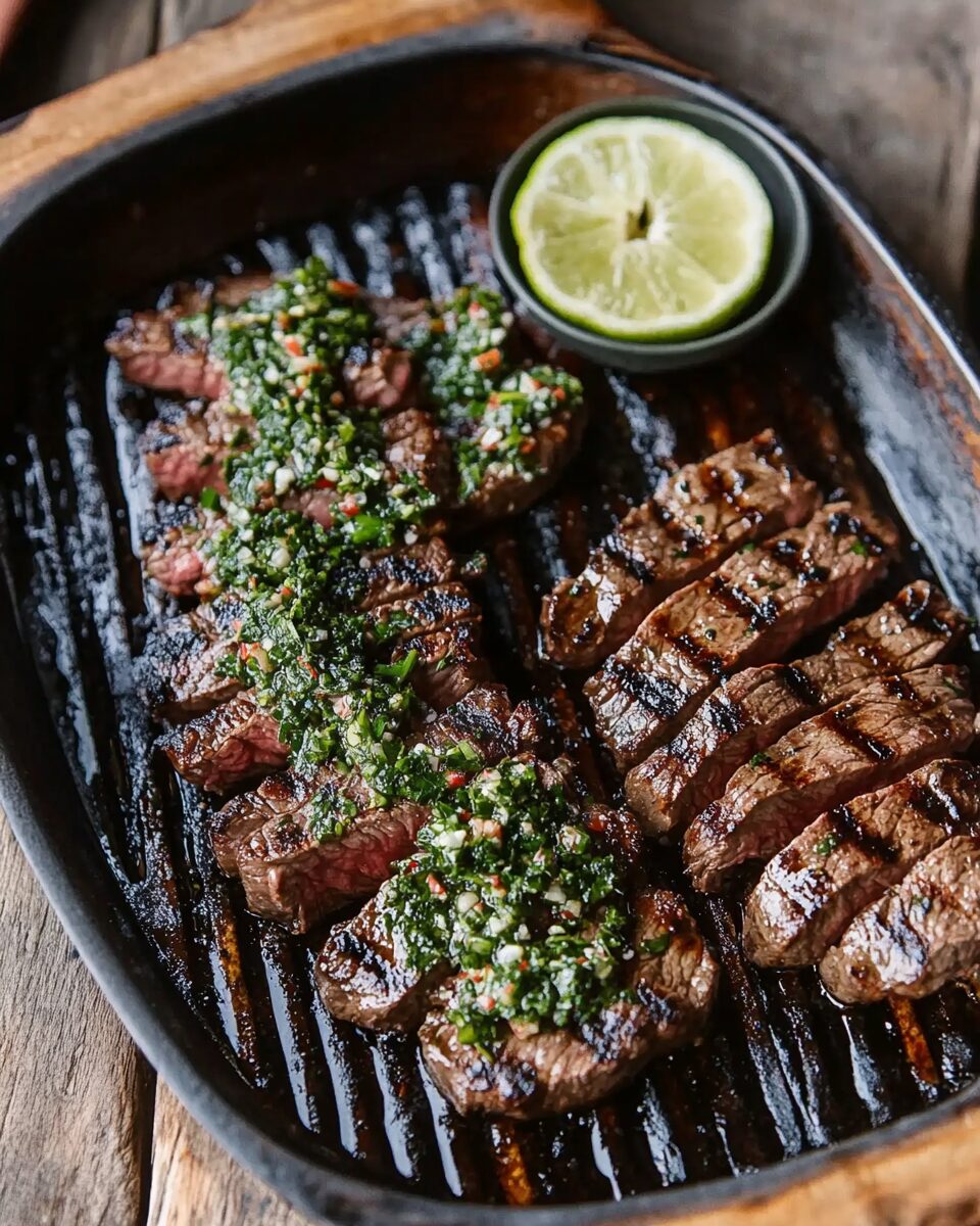Grilled Skirt Steak with Chimichurri