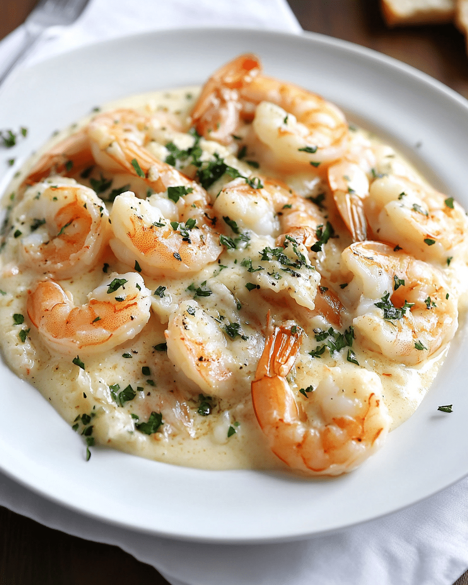 Creamy Garlic Prawns