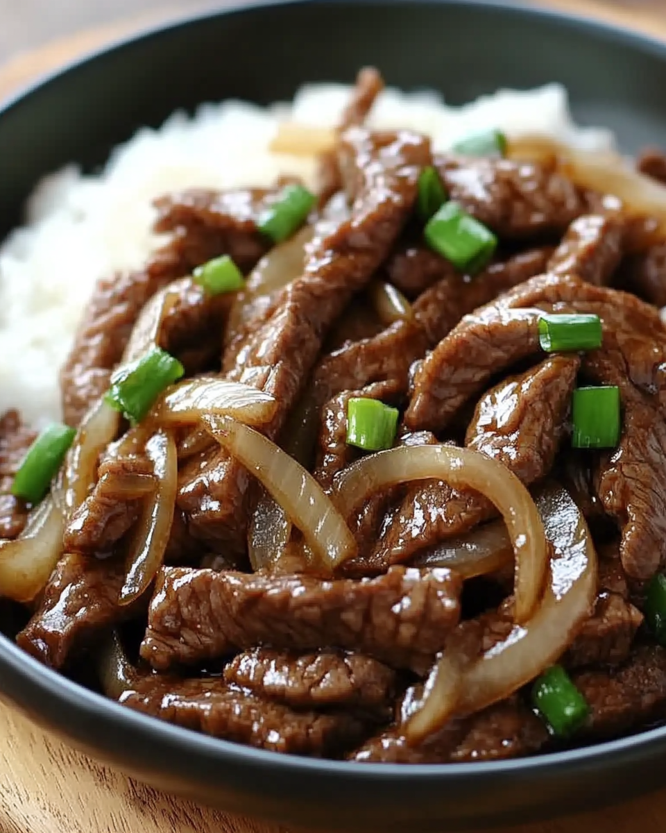 Chinese Beef and Onion Stir Fry