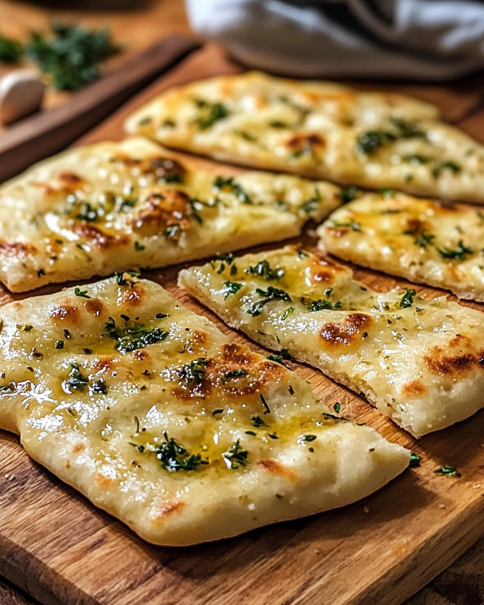 Air Fryer Garlic Flatbread