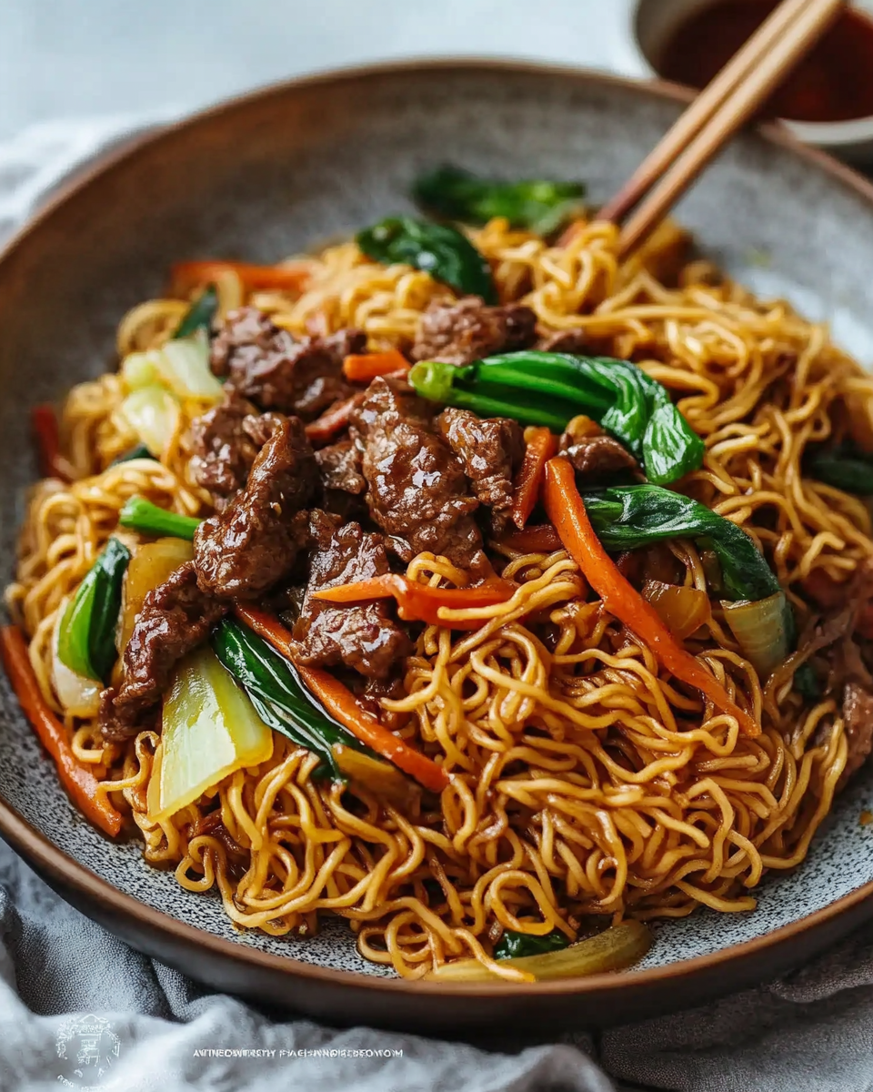 Beef Pan-Fried Noodles