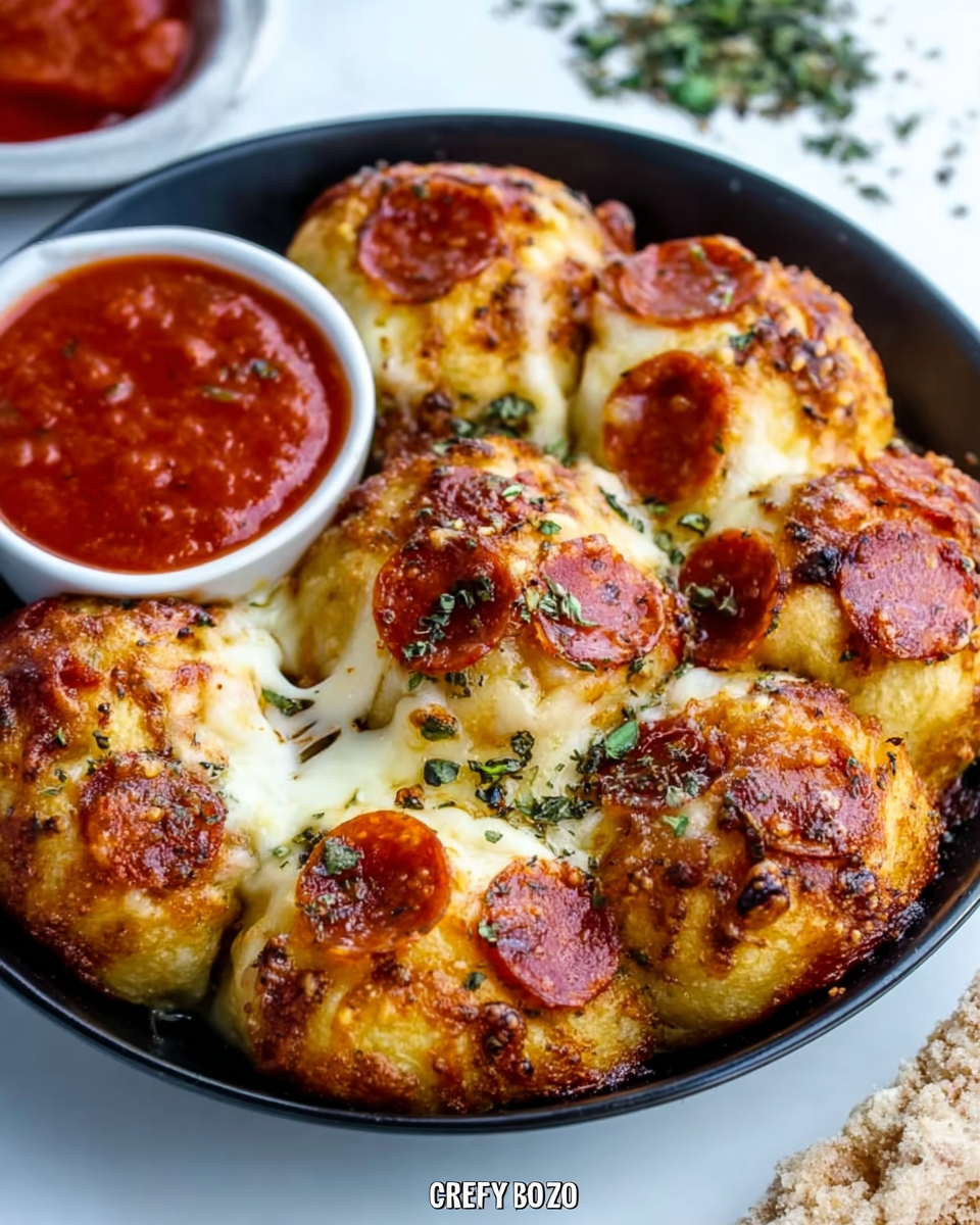 Cheesy Pepperoni Pizza Bombs