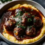 Red Wine Braised Meatballs