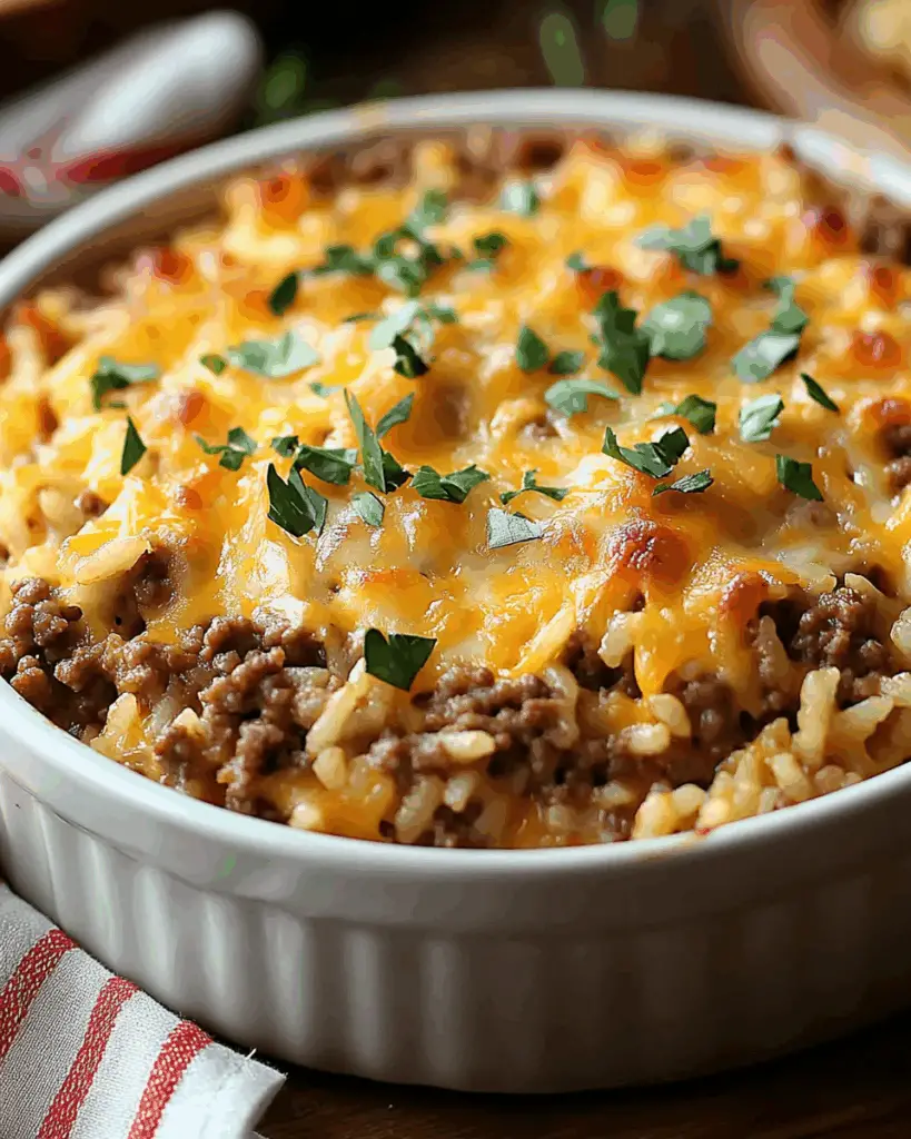Ground Beef and Rice Casserole