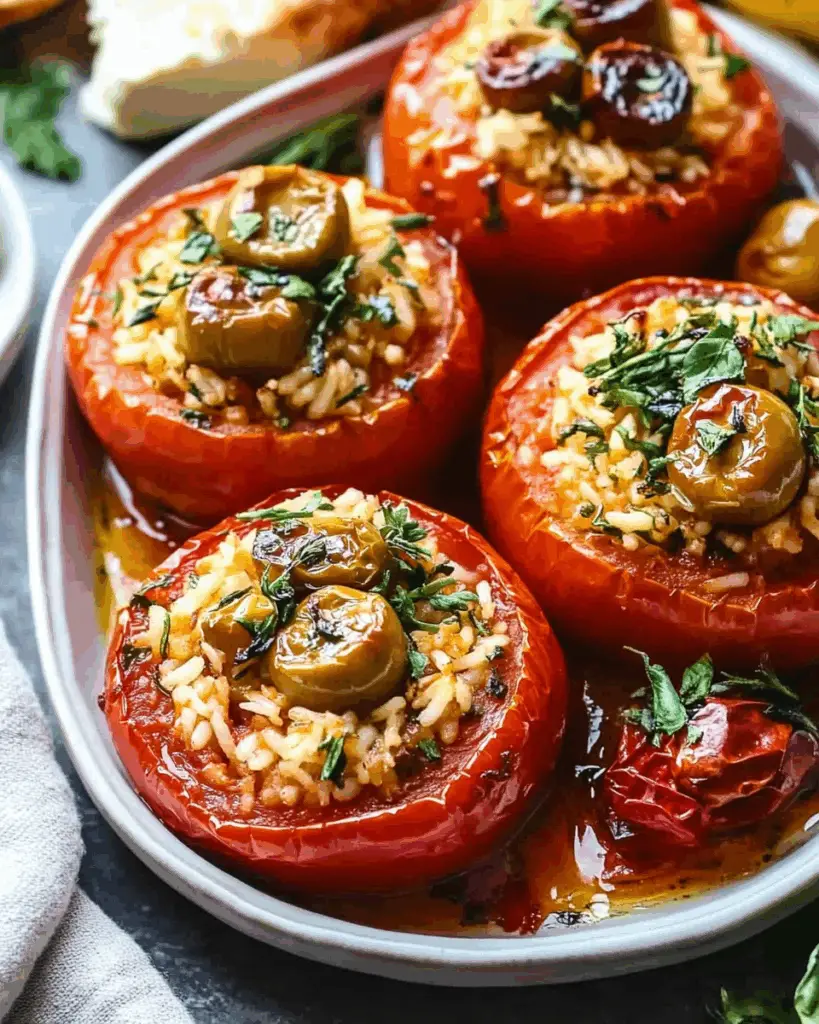 Greek Stuffed Tomatoes
