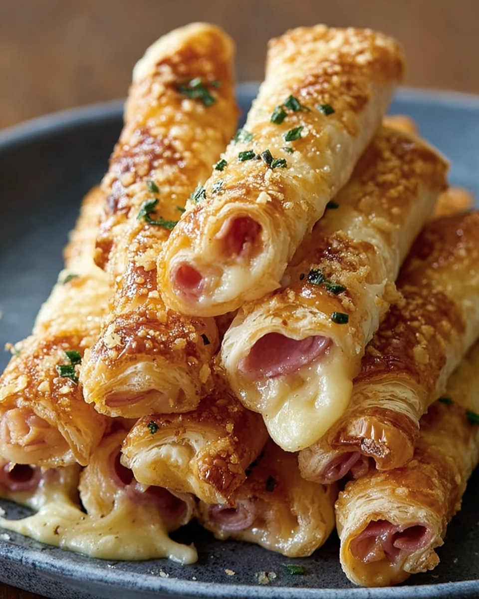 Ham and Cheese Puff Pastry Sticks