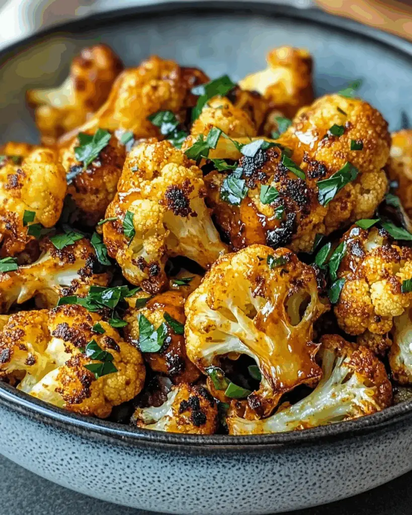Honey Curry Roasted Cauliflower