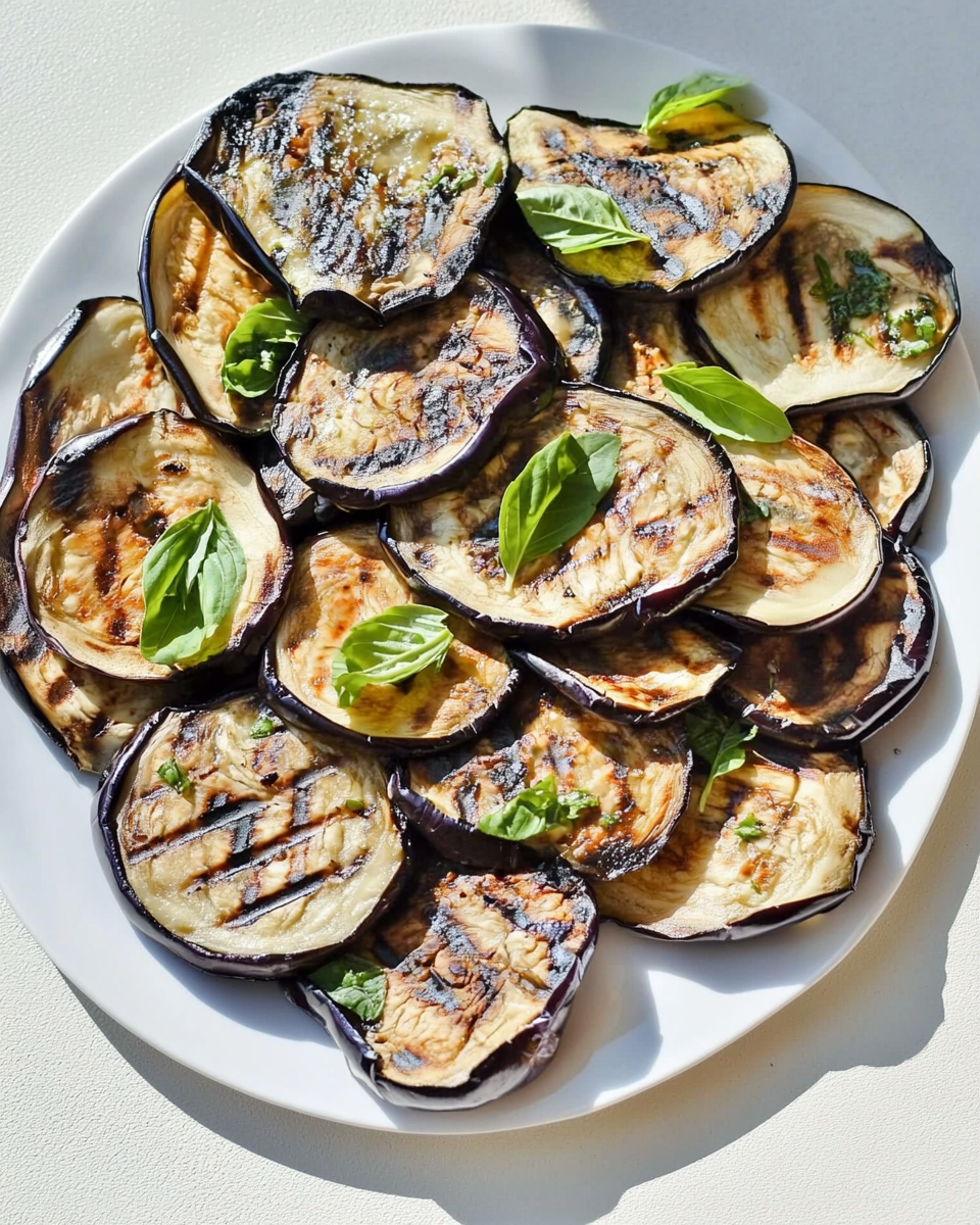 Italian Grilled Eggplant with Basil and Parsley
