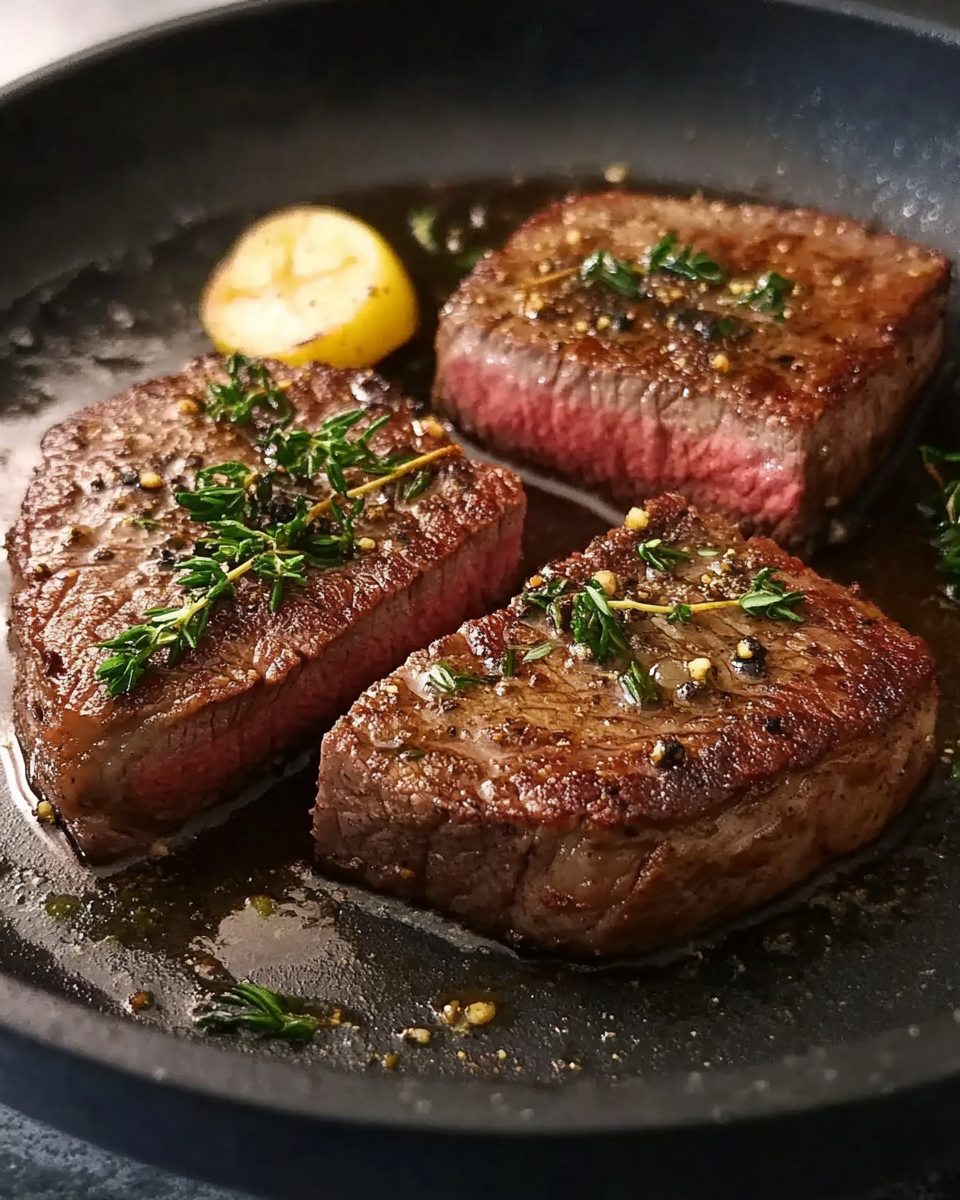 Pan-fried steak