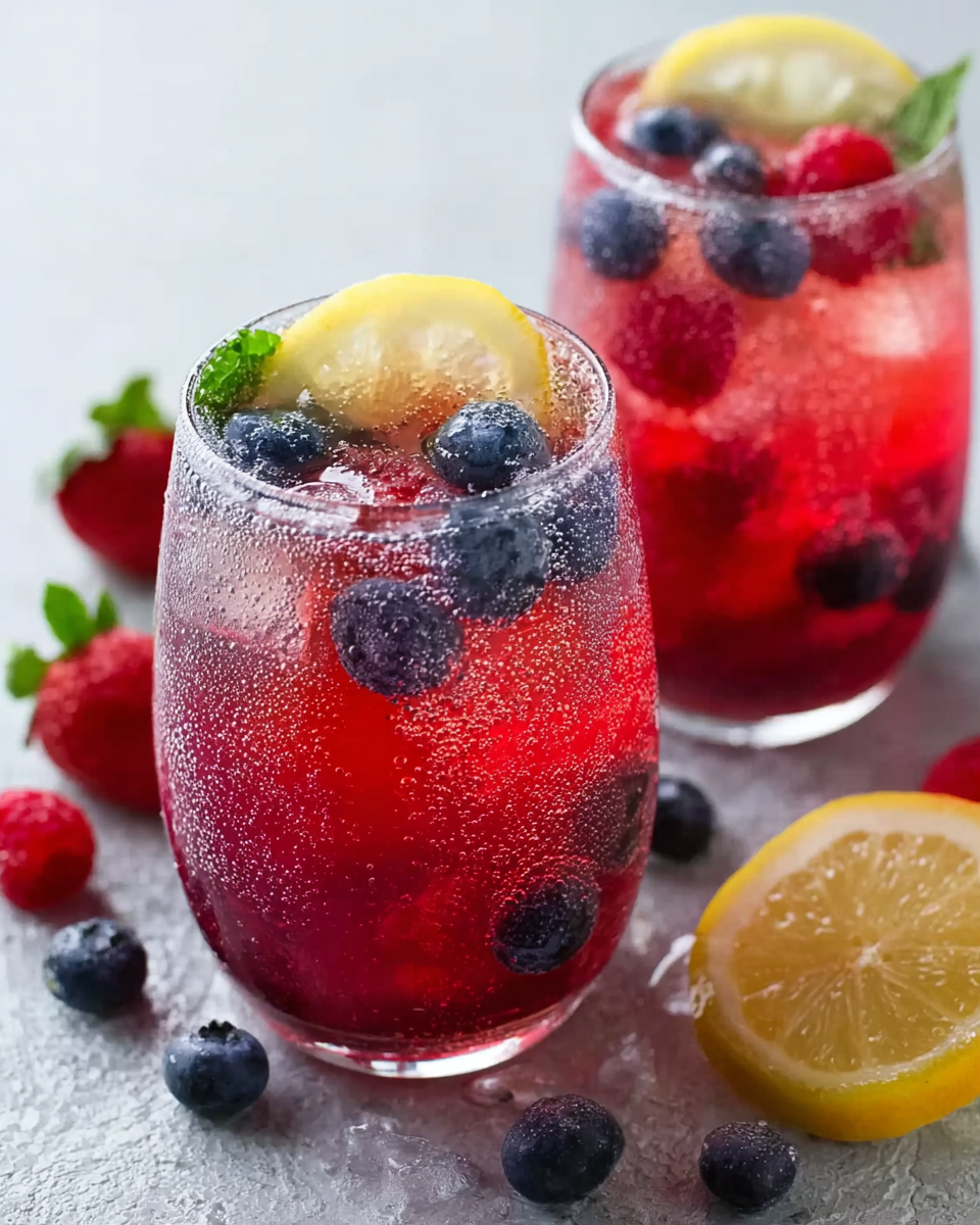 Berry Lemonade Spritz Mocktail