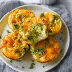 Broccoli Cheddar Baked Egg Bites with Cottage Cheese