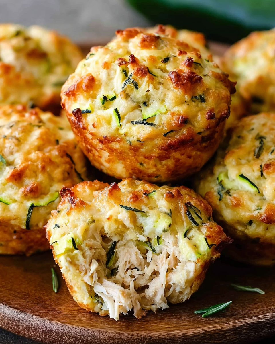 Chicken, Cheese, and Zucchini Muffins