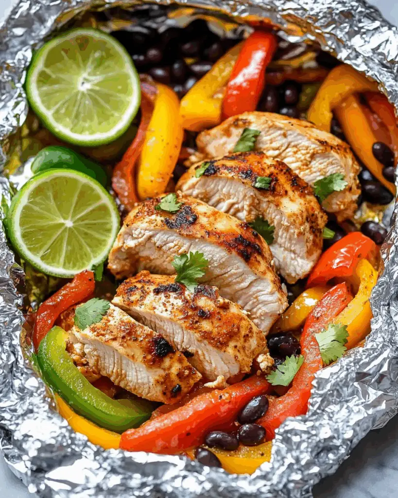 Chicken Fajita Foil Packet Dinners