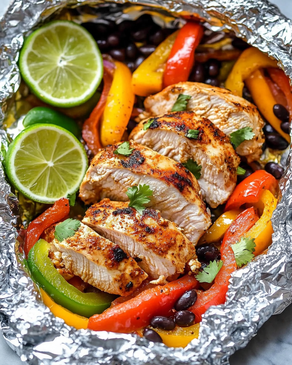 Chicken Fajita Foil Packet Dinners