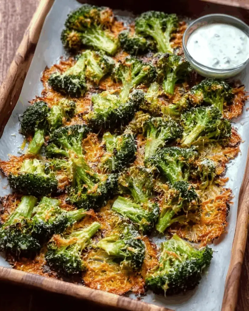 Crispy Parmesan Broccoli Chips