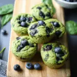 Easy Spinach Blender Muffins with Blueberries